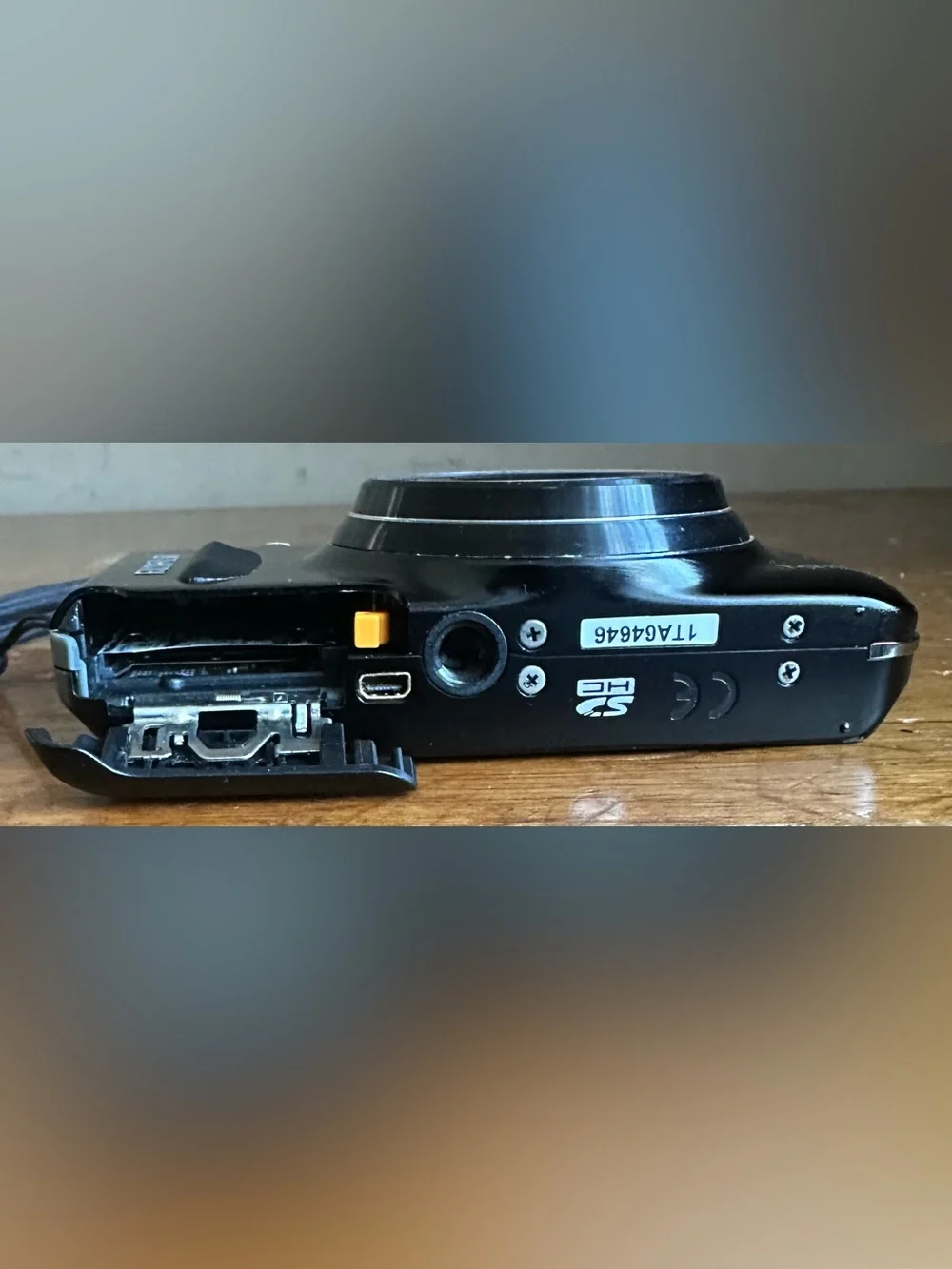 Fujifilm Black Compact Point-and-Shoot Camera with Wrist Strap